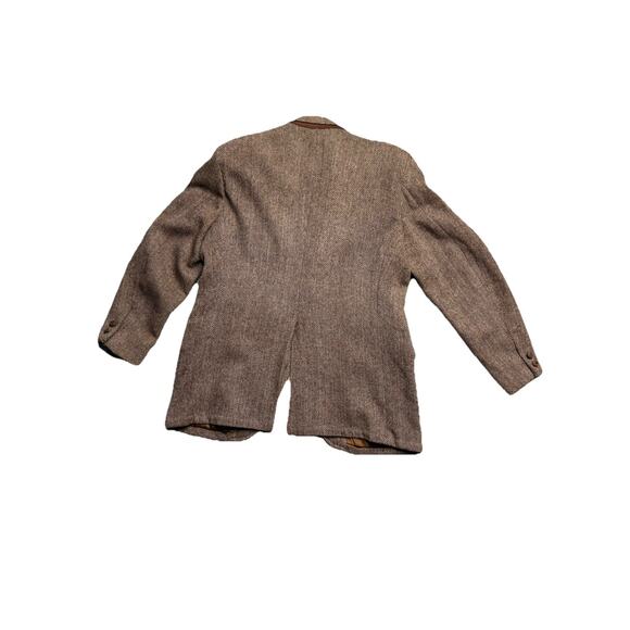 VTG Harris Tweed Sport Coat 44R Orange Unstructured Blazer Herringbone USA Read* - Picture 13 of 14